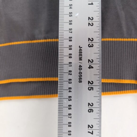 Diesel Men's Gray/Yellow/Gold VNeck Sweater Pullover Embroidered Logo, Medium - Picture 9 of 9